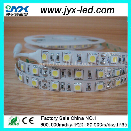 smd 5050 5m 300leds 60led/m silicon rubber led strip 12v 14.4w ip65 battery operated color changing led dual white led strip